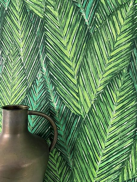 Newroom Vliestapete, Grün Tapete Modern Dschungel günstig online kaufen
