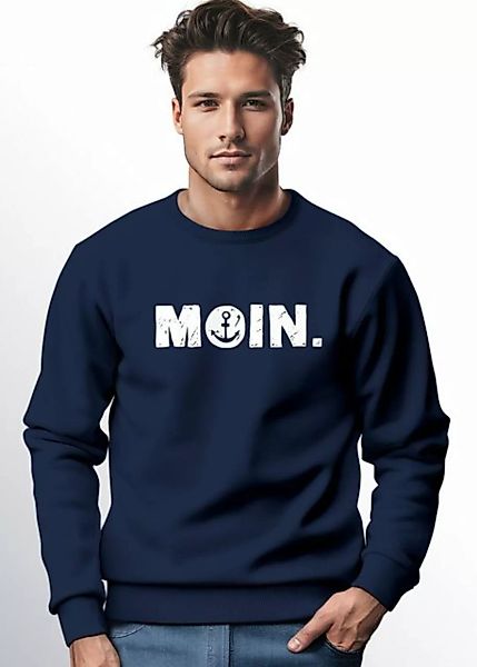 Neverless Sweatshirt Sweatshirt Herren Moin Dialekt Norden Hamburg Anker Pr günstig online kaufen