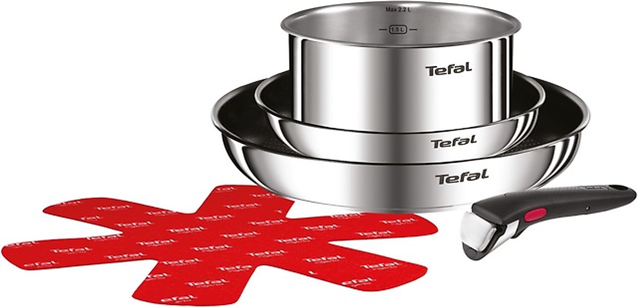 Tefal Pfannen-Set »Ingenio Emotion« Edelstahl Set, 5 Stk. tlg. abnehmbarer günstig online kaufen