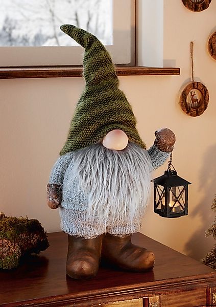 Home-trends24.de Wichtel Wichtel Zottelbart Laterne Teelicht-Halter günstig online kaufen