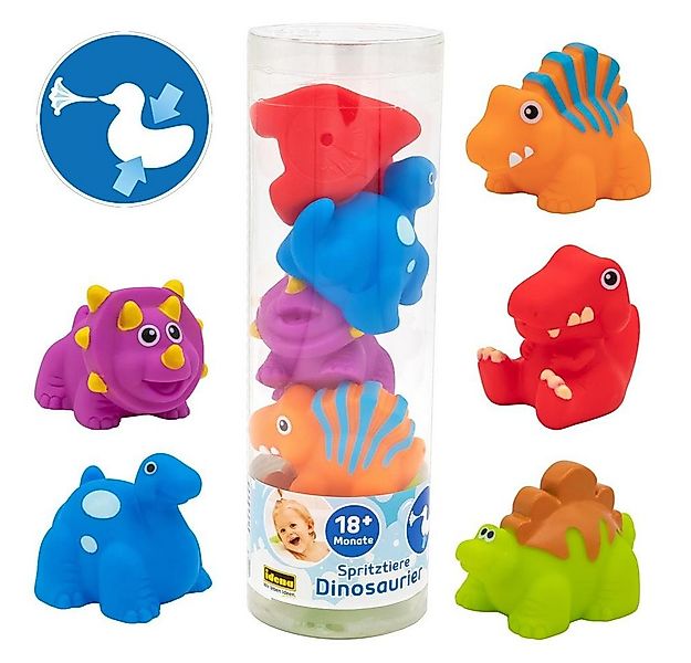 Idena Badespielzeug Spritztier-Set Dinosaurier 5-teilig, Badespielzeug-Set günstig online kaufen