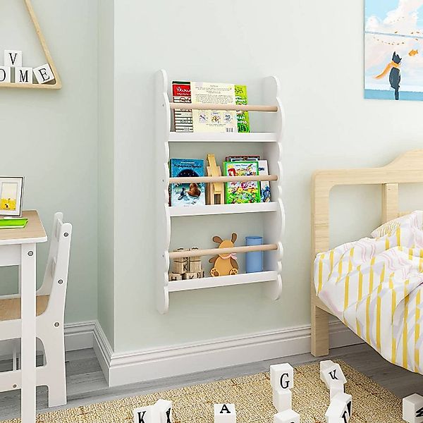 Woltu Wandregal, 1-tlg., Kinder Bücherregal, Bücher-Organizer günstig online kaufen
