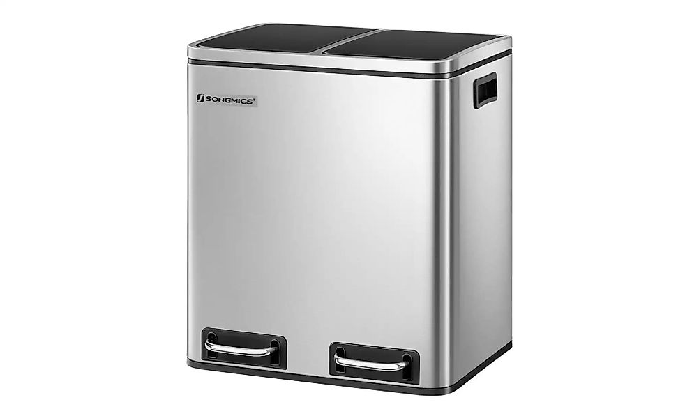 Mülleimer   ¦ silber ¦ Metall,Kunststoff ¦ Maße (cm): B: 41 H: 47 Küchenzub günstig online kaufen