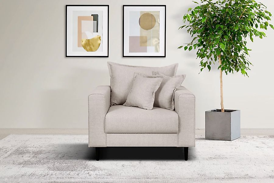 Home affaire Sessel "VEYRAS Loungesessel, Maße B/T/H: 95/84/76 cm", mit Wel günstig online kaufen