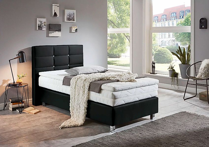 Westfalia Schlafkomfort Boxspringbett, mit Zierkissen, wahlweise mit Topper günstig online kaufen