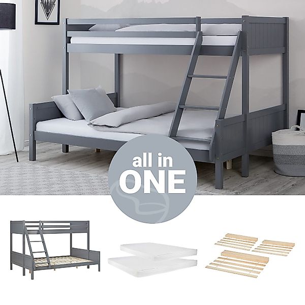Homestyle4u Etagenbett 90x200 und 140x200 Kinderbett günstig online kaufen