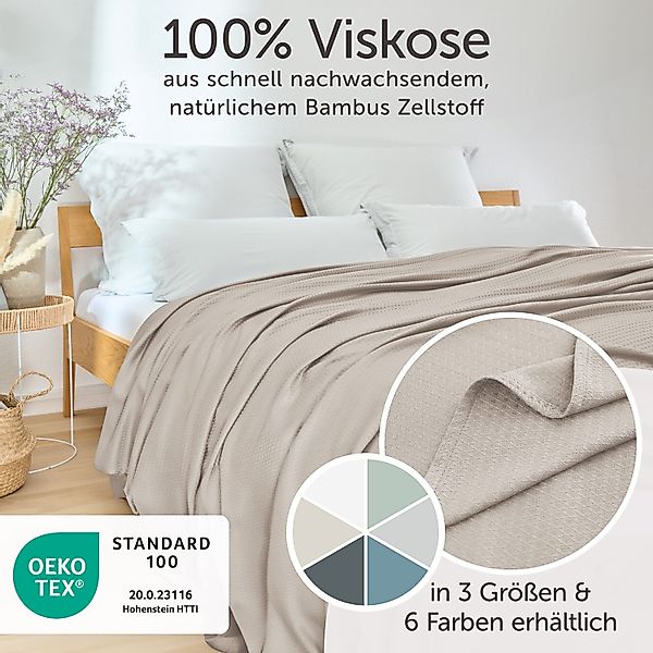 Blumtal Microfaserbettdecke Kühldecke Sommerdecke Bambus, selbstkühlende günstig online kaufen