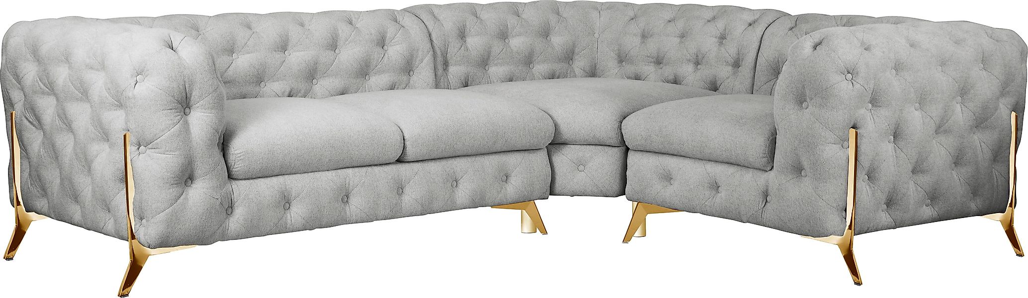 Home affaire Chesterfield-Sofa »Amaury L-Form« moderne Chersterfield-Optik, günstig online kaufen