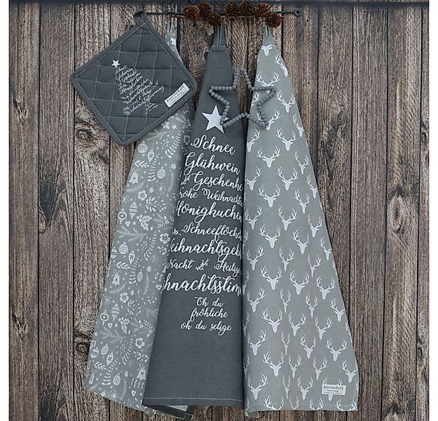 Krasilnikoff Geschirrtuch Krasilnikoff Geschirrtuch Deer Head Baumwolle 50x günstig online kaufen