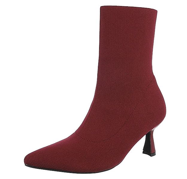 Ital-Design Elegante Stiefelette mit elastischem Obermaterial und Absatz St günstig online kaufen