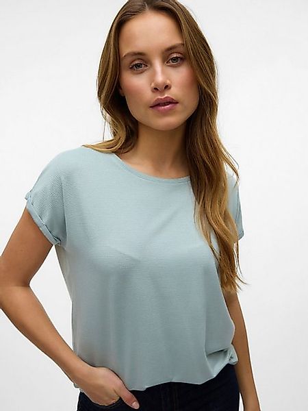 Vero Moda T-Shirt Glänzendes Oberteil Rundhals Locker geschnitten VMLAVA GL günstig online kaufen