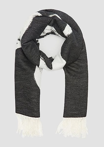 s.Oliver Schal Tuch, Weicher Jacquard-Schal mit Fransen günstig online kaufen