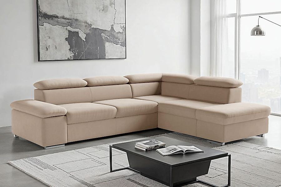 sit&more "Valentine L-Form, B: 272 cm" mit Arm- & Kopfteilverstellung, opti günstig online kaufen