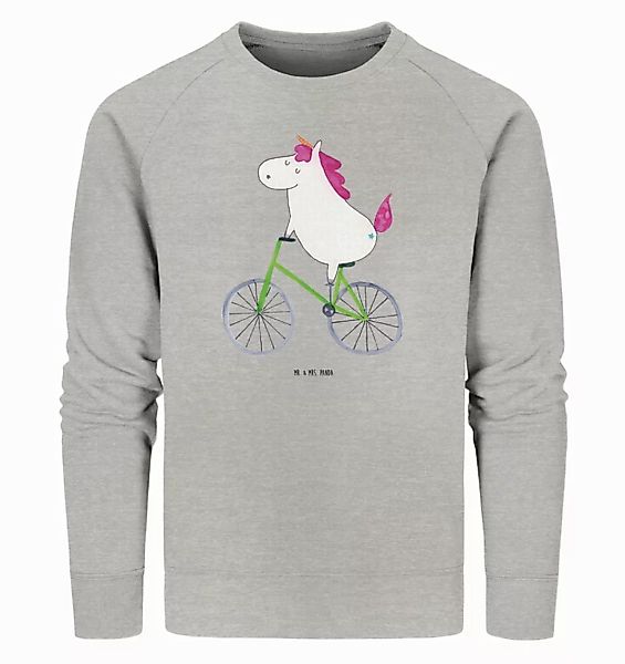 Mr. & Mrs. Panda Longpullover Größe XS Einhorn Radfahrer - Heather Grey - G günstig online kaufen