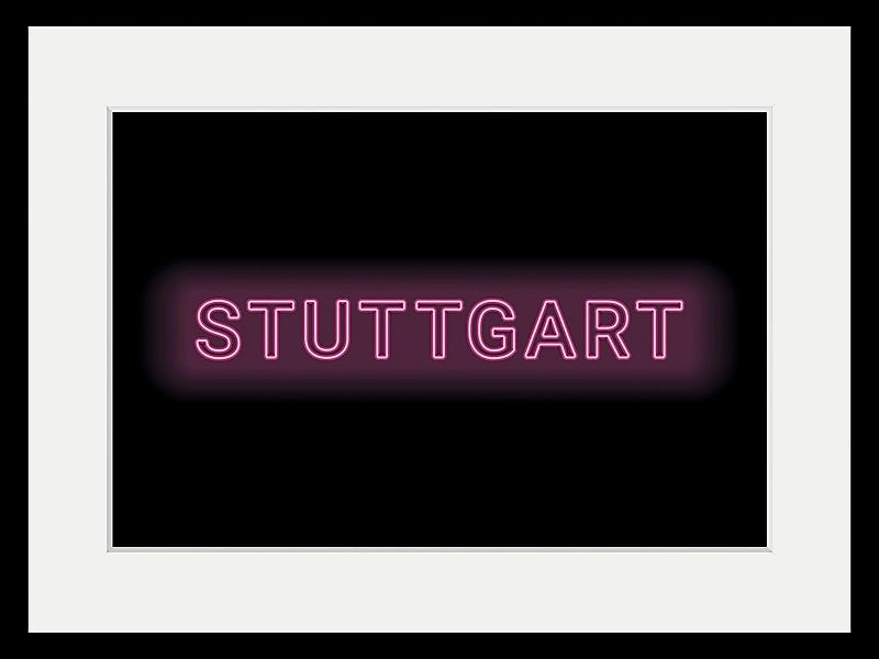 queence Bild »STUTTGART LIGHTS«, Städte-Schriftzug, (1 St.), HD Premium Pos günstig online kaufen