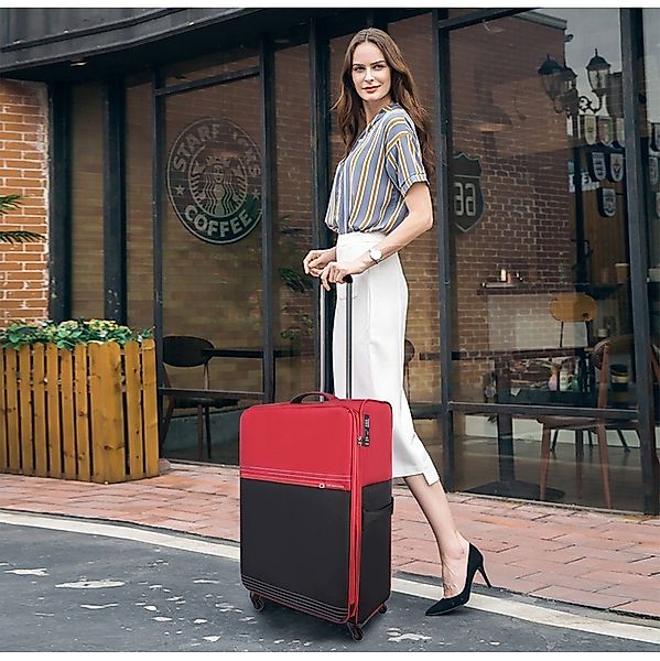 NEWCOM Weichgepäck-Trolley Design Stoffkoffer / Reisekoffer / Weichschalenk günstig online kaufen