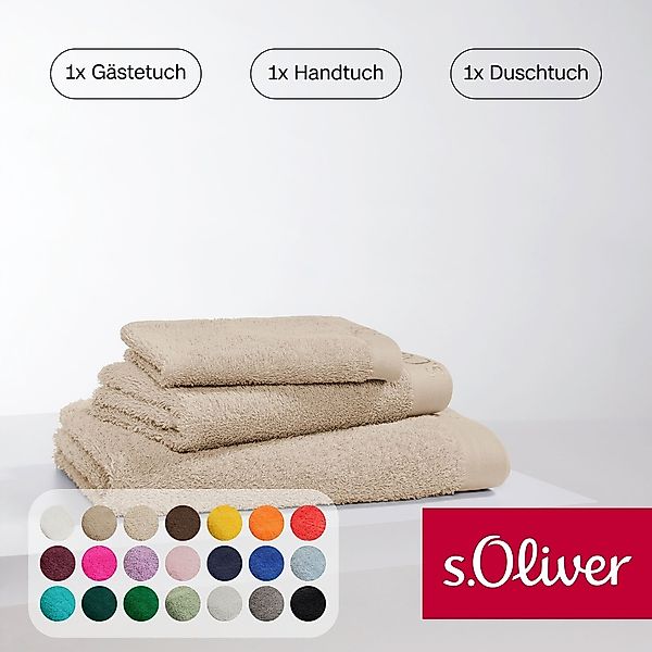 s.Oliver Handtuch Set "s.Oliver, Premium Qualität, 600 gr/m²," Set 3 Stk. W günstig online kaufen