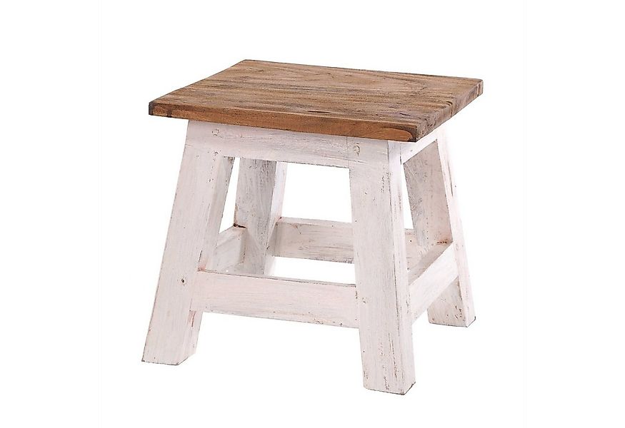 DESIGN DELIGHTS Hocker Fusshocker PALO, 27x26cm (HxB), rustikaler Holzhocke günstig online kaufen