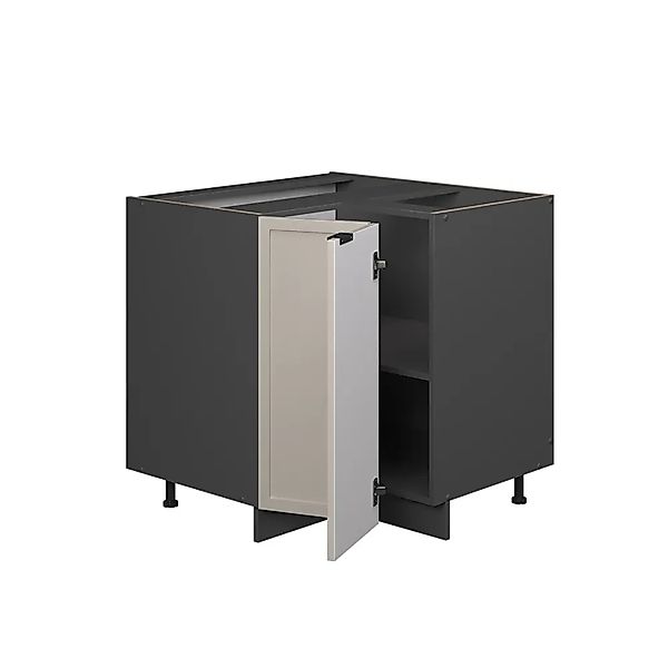 Vicco Eckunterschrank Fame-Line Küchen Eckschrank GrauBeige 81 cm AP Marmor günstig online kaufen