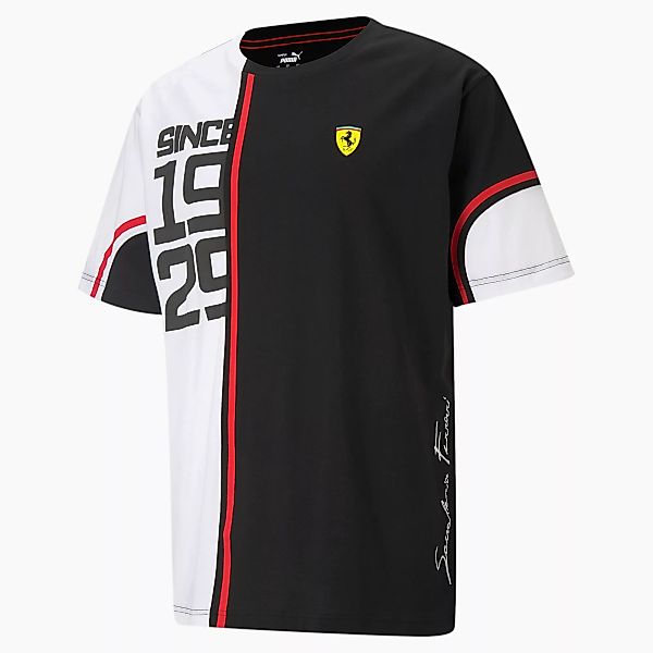 PUMA Scuderia Ferrari Statement Herren T-Shirt mit Grafikprint | Schwarz | günstig online kaufen