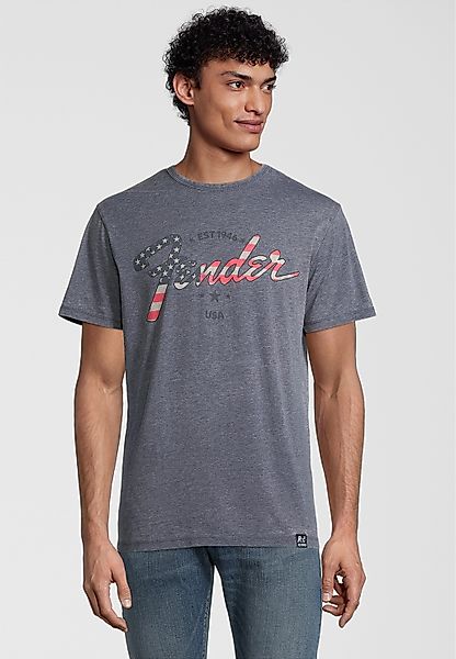 Recovered T-Shirt "Fender American Flag Logo", mit Fender-Logo im Vintage-S günstig online kaufen