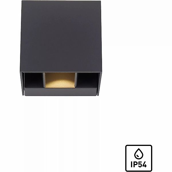 Paul Neuhaus Wandleuchte Block Anthrazit 98 x 93 cm günstig online kaufen