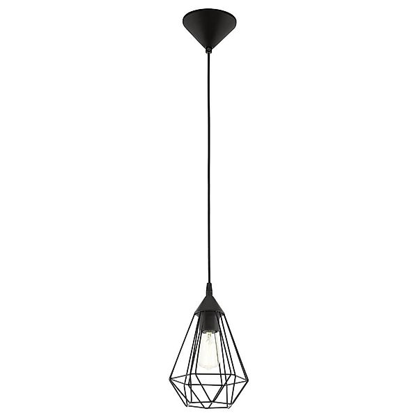 Vintage Pendelleuchte, E27, schwarz, 175mm günstig online kaufen