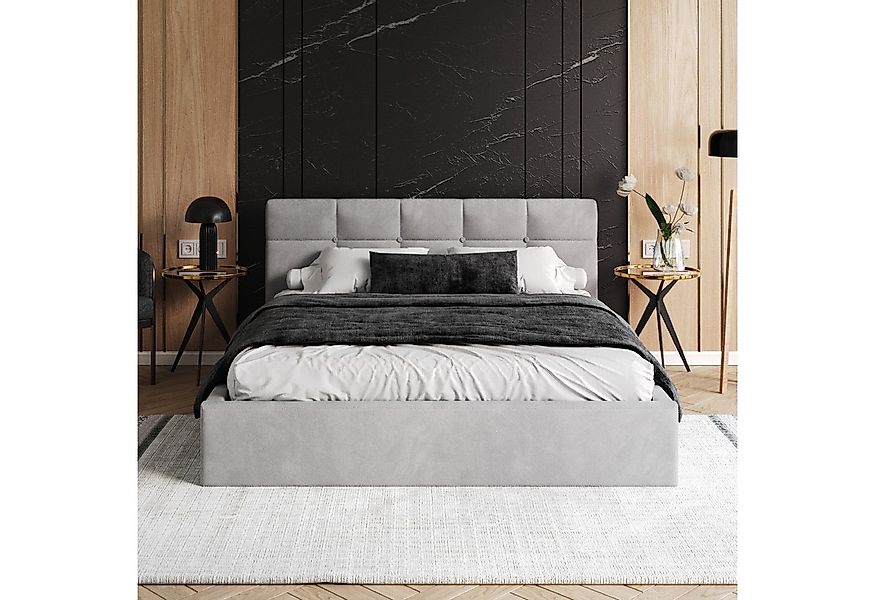 FDM Polsterbett VEGAS Bettkasten MADE IN EU - mit hochwertigem Velours Bezu günstig online kaufen