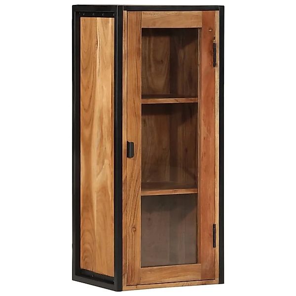 vidaXL Bad-Wandschrank 40x30x90 cm Massivholz Akazie und Eisen 372745 günstig online kaufen