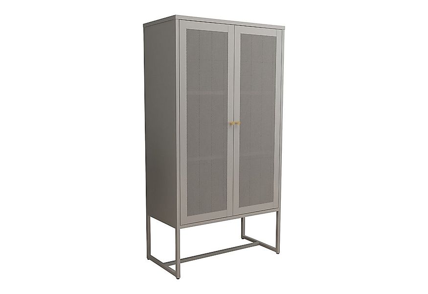 en.casa Aktenschrank »Sund« mit 2 Türen Metall 150x80x40 cm Grau günstig online kaufen