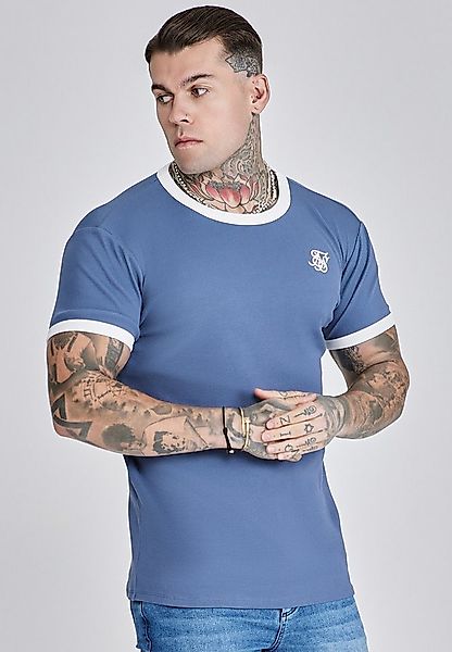 Siksilk T-Shirt SikSilk Herren Geripptes Ringer T-Shirt günstig online kaufen