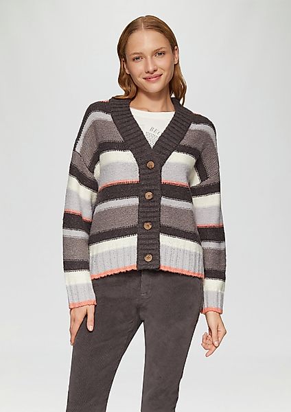 s.Oliver Cardigan Strickjacke Gestreifte Strickjacke mit günstig online kaufen