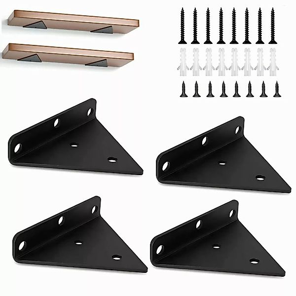 NUODWELL Wandregalhalter 4 Stück Schwebende Regalhalterung, günstig online kaufen