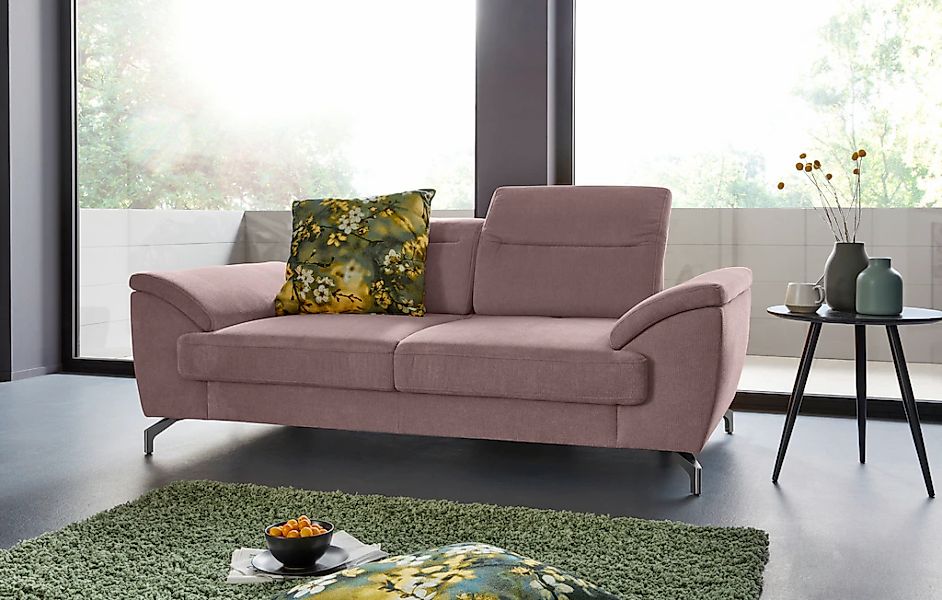 sit&more 2-Sitzer "Percy", 12 cm Fußhöhe, Sitztiefenverstellung, wahlweise günstig online kaufen