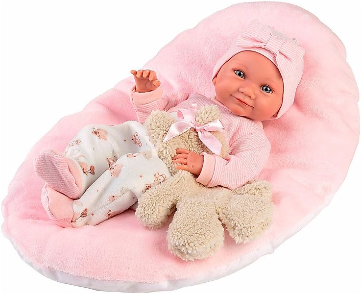 Llorens Babypuppe Nica mit Kissen, rosa, 40cm, Made in Europe günstig online kaufen