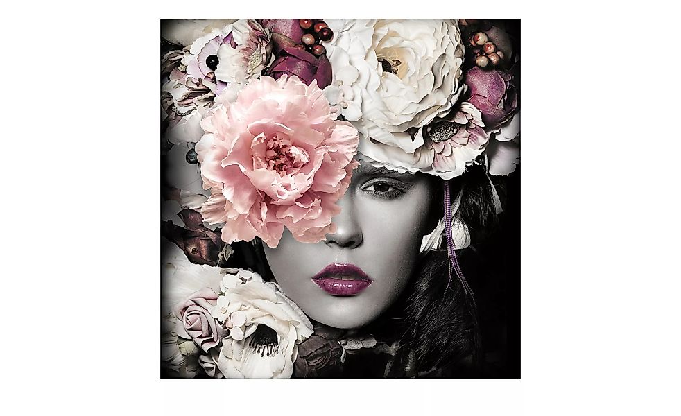 Glasbild 50x50 cm  Flowerwoman II - 50 cm - 50 cm - Sconto günstig online kaufen