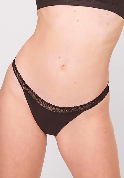 sloggi Tanga "GO Ribbed" 2er Pack, weiche, Baumwollmischung, Spitzenbesatz, günstig online kaufen
