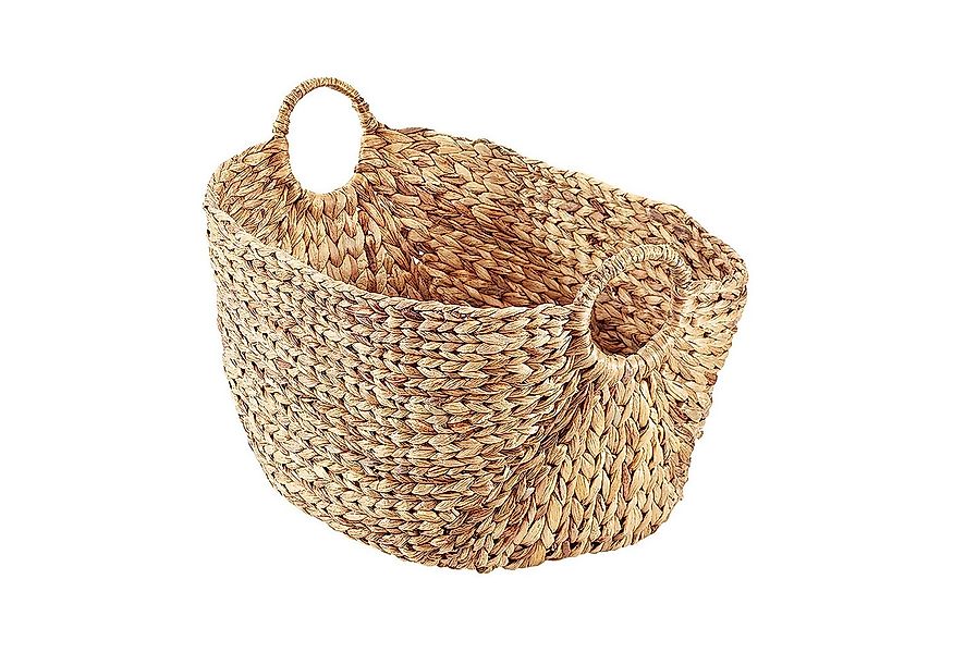 Kobolo Aufbewahrungskorb Korb aus Wasserhyazinthe mit Griffen 51x36x36cm (5 günstig online kaufen