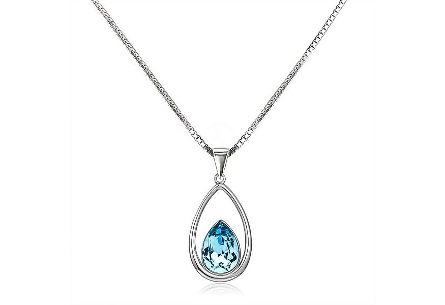 Schöner-SD Kette mit Anhänger Damen Halskette 925 Silber Tropfenanhänger mi günstig online kaufen