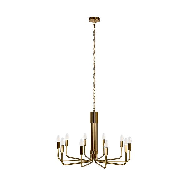 Lindby Kronleuchter Elanova 9639658 Retro Vintage Antik in Gold Messing aus günstig online kaufen