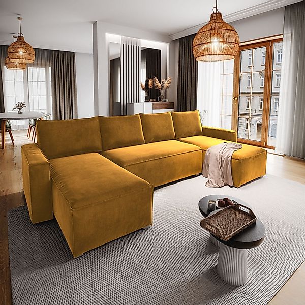 Masseno Ecksofa DENI mit Schlaffunktion U-Form, günstig online kaufen