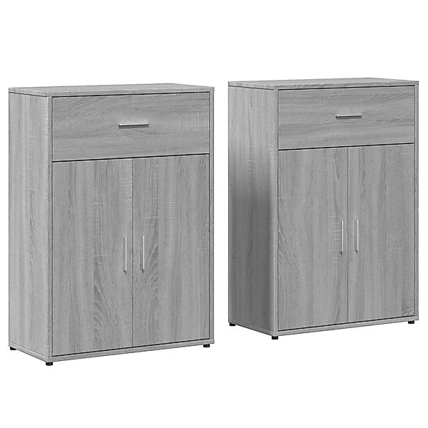 vidaXL Sideboards 2 Stk Grau Sonoma 60x30x84 cm Holzwerkstoff 3276600 günstig online kaufen
