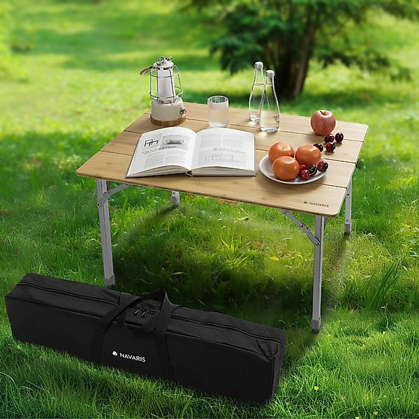 Navaris Campingtisch Bambus Campingtisch Klappbar - günstig online kaufen