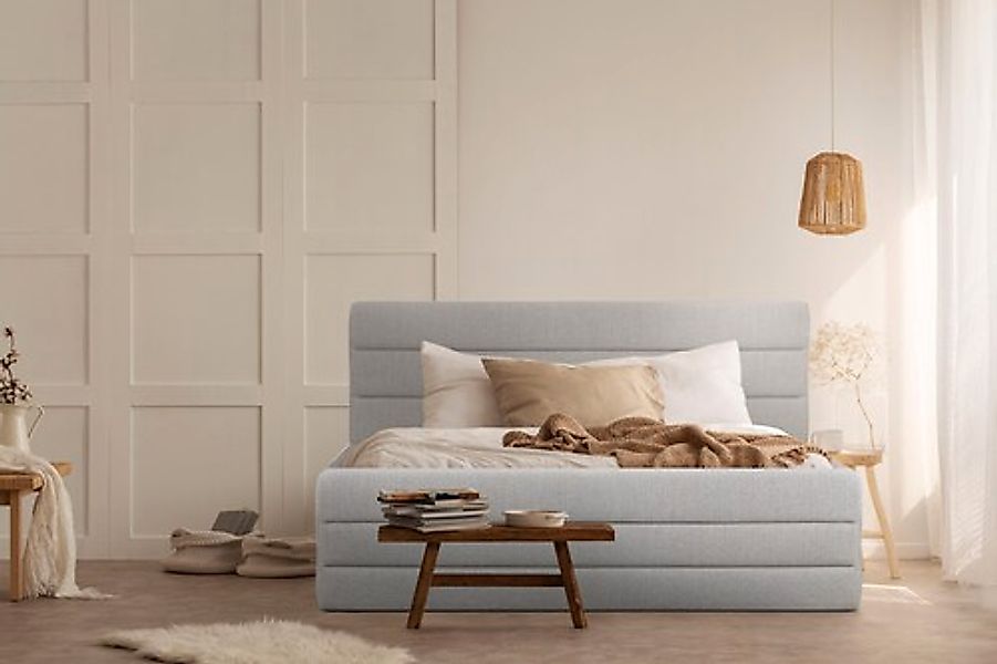 OTTO products Polsterbett "Merrit" Quernaht im Kopf- und Fußteil, in 5 Brei günstig online kaufen