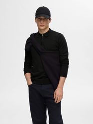 Selected Polokragenpullover SLHBERG LS HALF ZIP günstig online kaufen