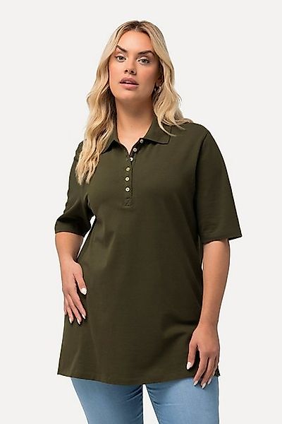 Ulla Popken T-Shirt Poloshirt Piqué Polokragen günstig online kaufen