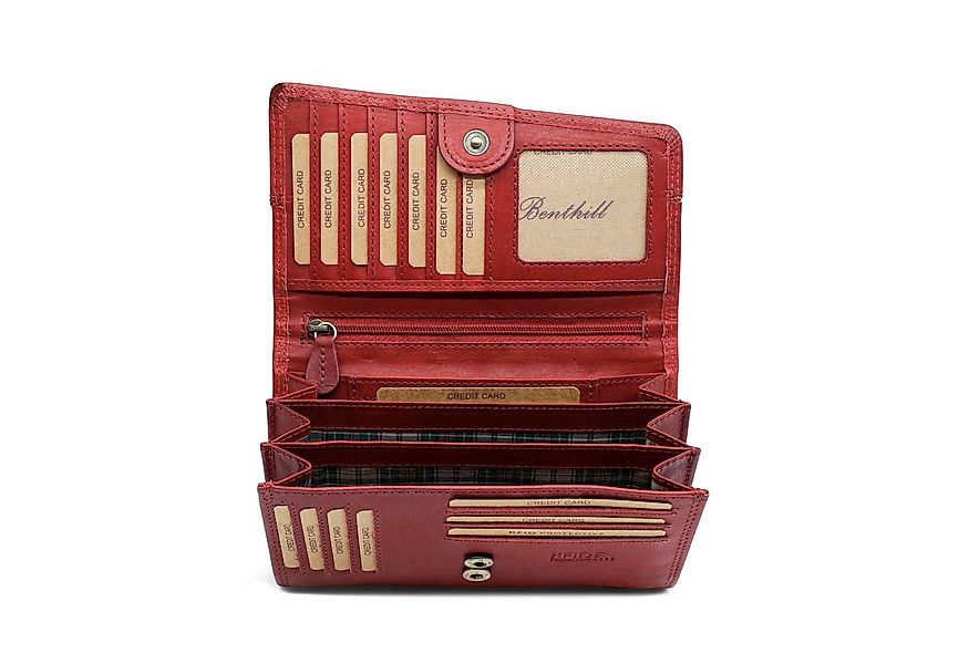 Benthill Geldbörse Damen Groß Echt Leder Portemonnaie Geldbeutel vielen Kar günstig online kaufen