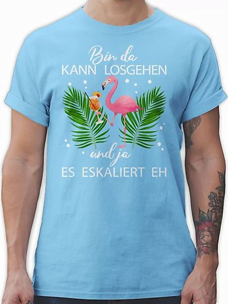 Shirtracer T-Shirt Bin da kann losgehen und ja es eskaliert eh I Flamingo K günstig online kaufen