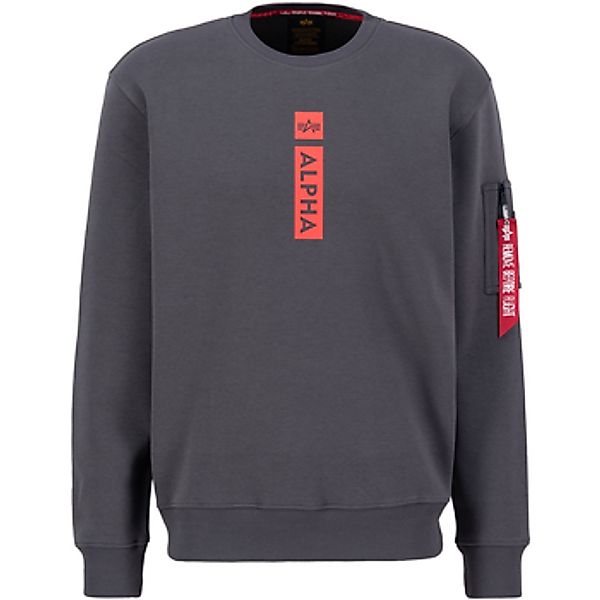 Alpha Industries  Sweatshirt Alpha Refl. Print Sweater - vintage grey günstig online kaufen