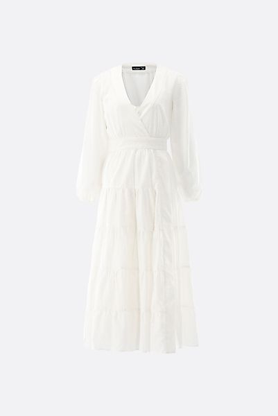 Midi-Wickelkleid mit Puffärmeln günstig online kaufen
